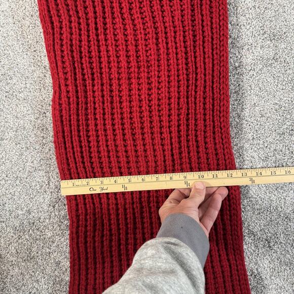 Banana Republic Scarf Womens One Size Chunky Knit Infinity Saucy Red Winter Warm - Picture 3 of 8